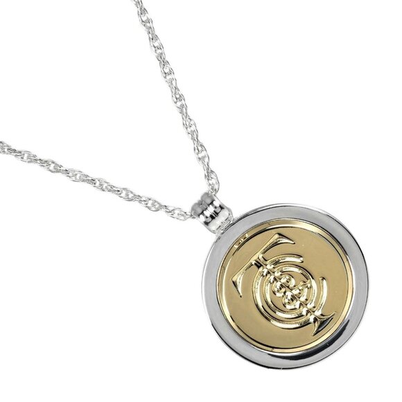 TIFFANY&Co. T & C coin Necklace Silver925/K18 yellow gold 14.3g Women